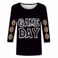 thumbnail image 4 of Mifsaly Football Shirts for Women 3/4 Sleeve Game Day Shirt Team Fans Game Day Sport Basic Tee M, 4 of 6