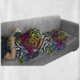 thumbnail image 6 of Urban Graffiti Soft Flannel Fleece Blanket, Rainbow Colored Labyrinth Bold Lines Shaded Colorful Maze Inspired Pattern, Cozy Plush for Indoor and Outdoor Use, 50" x 70", Multicolor, by Ambesonne, 6 of 6