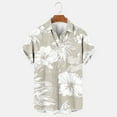 thumbnail image 5 of RYDCOT Hawaiian Shirt for Men Tropical Shirts Summer Beach Button Down Short Sleeve Luau Aloha Floral Cruise Vacation Outfit Yellow, 5 of 6