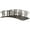Brown, variant on Demifill 6Feet Metal Arch Backyard Garden Bridge with 660 lbs. Weight Capacity, Safety Siderails, Vine Motifs, Easy Assembly for Backyard Creek, Stream, Pond, Brown