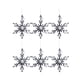 thumbnail image 2 of Paquete de 6 adornos navideños transparentes con forma de copo de nieve | Decoraciones colgantes de poliéster | Colgantes irrompibles de 11,4 cm para decoración navideña, 2 of 6