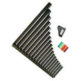 thumbnail image 2 of Flautas de pan C Key Instrumento musical popular Instrumento de viento de madera de 18 tubos Tradicional con pegatina de nota musical y bolsa de trans, 2 of 7