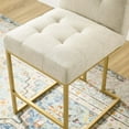 thumbnail image 7 of Privy Gold Stainless Steel Upholstered Fabric Counter StoolGold Beige, 7 of 7