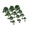thumbnail image 2 of 12 Piezas Modelo Melocotonero , 1: 100 1: 300 Diorama Parque Jardín Paisaje en Miniatura de Accesorios de Paisaje CUTICAT Árbol de paisajes ferroviarios, 2 of 8