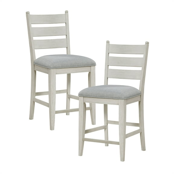 Lexicon Wyatt Textured Counter Height Chair - Set of 2 in Gray