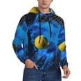 thumbnail image 2 of Xecao Sports Tennis Ball Pattern Men's Adult Pullover Hoodie,Hooded Sweatshirt-Medium, 2 of 7
