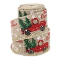 thumbnail image 1 of Gift Ribbon, Christmas Truck Pattern Strong  Holiday Ribbon Odorless Reusable  for Christmas Decoration Red,Hemp,Gray, 1 of 7