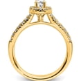 thumbnail image 2 of 14K Yellow Gold Eternal Promise Lab Grown Diamond Halo Complete Ring (Size 7) Made In India rm6687e-040-7cylg, 2 of 5