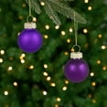 thumbnail image 3 of Northlight 2-Finish Glass Ball Christmas Ornaments - 1" (25mm) - Purple - 24ct, 3 of 8