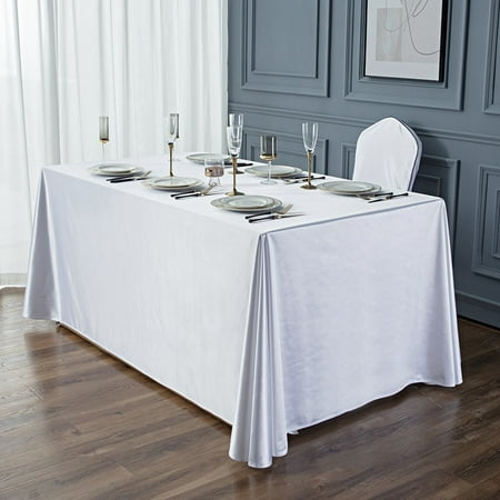 

dosili Oversized wedding white tablecloth can be customized round goods party dining table cover for wedding direct sales