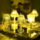 thumbnail image 2 of Lámpara de mesa pequeña estilo pagoda de estilo europeo, luz de noche LED retro, lámpara de palacio pequeña, decoración de dormitorio, lámpara de ambiente, 2 of 4