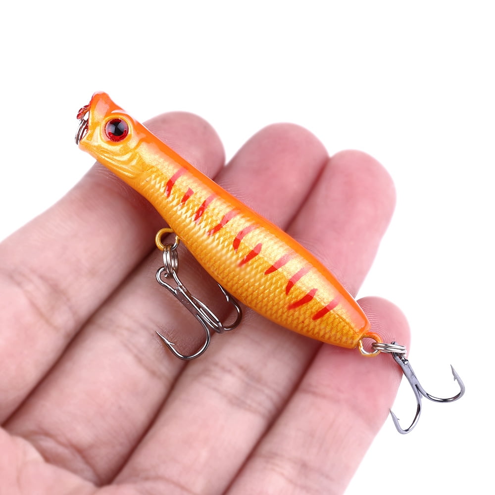 HENGJIA Top Water Popper Fishing Lures Saltwater, Pack of 5 Poppers Lures Artificial Hard Baits for Bass, Redfish, Trout, Walleye