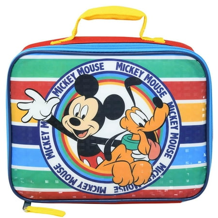 

Mickey Mouse Pluto Lunch Bag Insulated Disney Boys Girls Red Yellow Blue