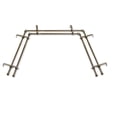 thumbnail image 2 of 13/16" Dia Bay Window Double Curtain rod, Adjustable 20"-36", 38"-72" - Antique Brass,(AWID-Bay-14), 2 of 4