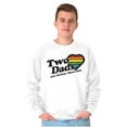 thumbnail image 4 of Two Dads Better Than One Gay Pride Men's Big & Tall Crewneck Sweatshirt Brisco Brands 4X, 4 of 5