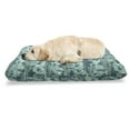 thumbnail image 1 of Underwater Pet Bed, Sea Waves Background with Sea Life Theme Creatures, Chew Resistant Pad for Dogs and Cats Cushion with Removable Cover, 24" x 39", Sage Green Slate Blue, by Ambesonne, 1 of 4