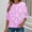 Hot Pink, variant on Womens Fall Fashion 2025 Round Neck Long Sleeve Lace Patterned Printed T-Shirt Top