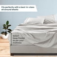 thumbnail image 3 of Pure 1000 Thread Count PIMA Cotton- Sateen Weave 4-Piece Olympic Queen (66" X 80") Silver Single Ply Yarns, Sateen Weave, Fits Mattress 21"inch Deep Pocket, 3 of 3