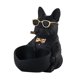 thumbnail image 5 of Figura de bulldog francés con forma de cuenco para guardar llaves, decoración de mesa, estilo elegante para el salón. Negro, 5 of 9