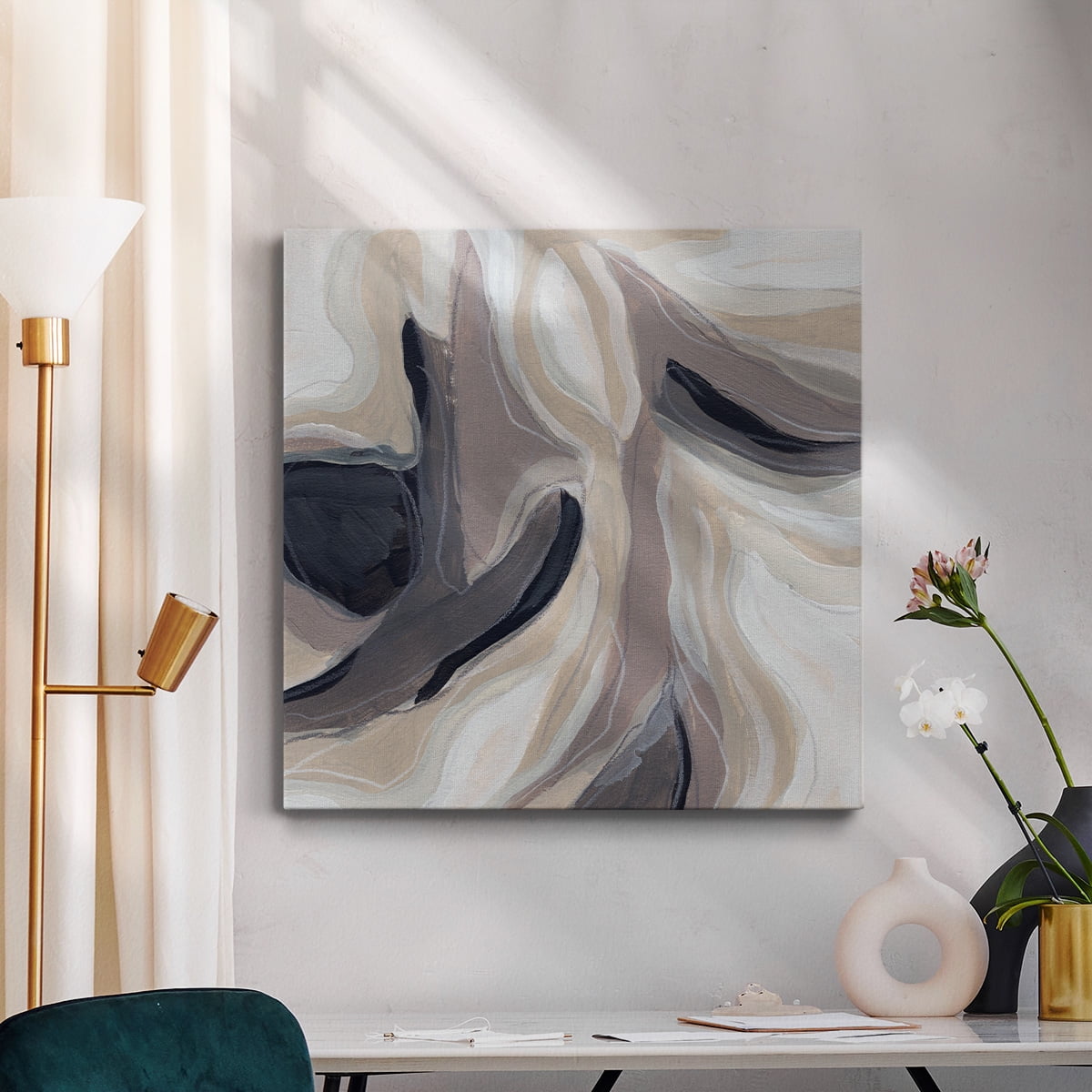 Wexford Home Stone Ripple IV-Premium Gallery Wrapped Canvas, 16" x 16" - Ready to Hang
