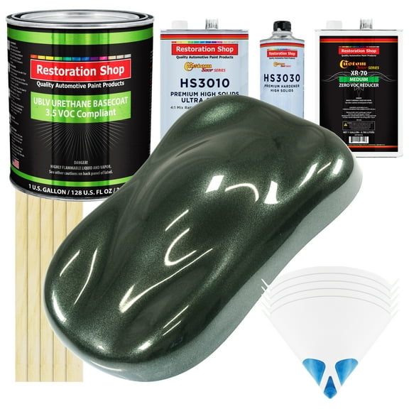 Fathom Green Firemist Premium Gallon Kit Low VOC URETHANE BASECOAT Car Paint Kit