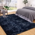thumbnail image 2 of Memoryfield 8' x 10' Area Rug, Tie-Dye Plush Non-Skid Rug, for Bedroom Living Room Nursery, Dark Navy, 2 of 9