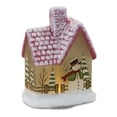 thumbnail image 2 of Melrose International LED Lighted House with Snowman (Set of 2), 2 of 2