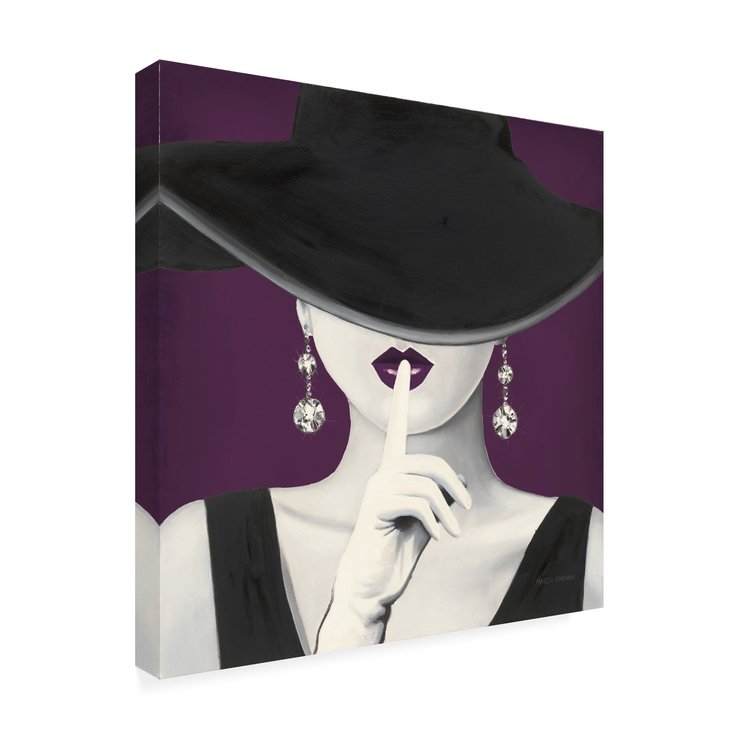 Marco Fabiano 'Haute Chapeau Purple I v2' Canvas Art