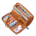 thumbnail image 4 of Monedero de mujer, monedero con cremallera de cuero blindado RFID MFZFUKR CPB-US-PSF1050-4, 4 of 5