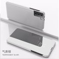 thumbnail image 1 of For Samsung Galaxy S21 Case Smart Mirror Leather Flip Stand Phone Cover For S20 S 21 FE S21 Plus S21Ultra S21 + Clear View Cases sliver For Galaxy S21 FE, 1 of 6