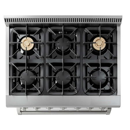 Thor Kitchen Hrd3606ulp 36" Wide 5.2 Cu. Ft. Capacity Freestanding Dual Fuel Range (Lp) -