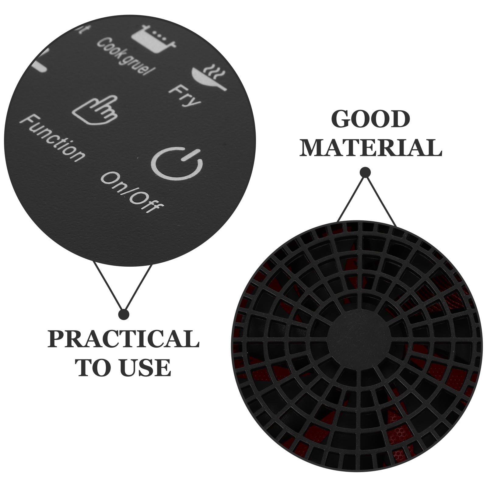 YEAHIBABY Electric Stoves for Kitchen Practical Induction Cooker Black 1Pack
