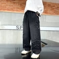 thumbnail image 4 of Boys Star Embroidery Baggy Jeans Straight Wide Leg High Elastic Waist Teens Kids Denim Pants Fashion Causal Loose Fit Bottoms, 4 of 4