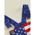 thumbnail image 6 of Toddler Baby Boy Girl 4th Of July Outfit Fireworks and Stars Stripe Flag Bib Overalls Sleeveless Patriotic Jumpsuit Suspender Pants Summer Clothes, 6 of 9