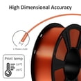 thumbnail image 4 of GEEETECH 3D Printer Silk PLA Filament 1.75mm,Metal-like Shiny Consumable 1kg (2.2lbs) 1 Spool,Metallic Copper, 4 of 7