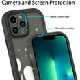thumbnail image 3 of Compatible with iPhone 13 Pro Max Case 6.7 Inch, Cute White Floral Flower Pattern Phone Case for Women Girls, Shockproof Full Camera Protective Girly Cover for 13 Pro Max-Black, 3 of 5