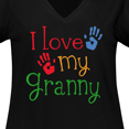 thumbnail image 4 of Inktastic I Love My Granny Women's Plus Size V-Neck T-Shirt, 4 of 5
