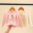 thumbnail image 5 of URMAGIC Baby Girls Bowknot Cardigan Long Sleeve Knit Sweaters Kids Cute Casual Loose Outerwear Coats, 5 of 10