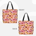 thumbnail image 5 of Defioc Happy Thanksgiving Turkey Pattern Tote Bag for Women,Large Capacity Tote Bag with Zipper Casual Shoulder Handbags Shopping Bag, 5 of 8