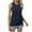Navy, variant on Diufon Womens Tank Tops Summer Casual V Neck Sleeveless T-Shirts Solid Color Pleated Tunics