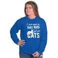 thumbnail image 4 of Take Naps and Pet Cats Funny Cute Women Plus Size Crewneck Sweatshirt Brisco Brands 5X, 4 of 5