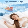 thumbnail image 4 of Aship Arc-Chill 3.0 Tech Cooling Pillow Cases, Q-max >0.5 Jade-Infused Silky Pillowcase for Hair Skin, Breathable & Moisture-Wicking, Hidden Zipper, Machine Washable, Standard 20''x26'', 2 Pack White, 4 of 8