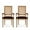 Brown/Natural, variant on GDF Studio Zentner French Country Upholstered Wood and Cane Upholstered Dining Chairs, Set of 2, Beige and Natural