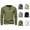 Army Green, variant on DDAPJ pyju Mens Waffle Knit Henley Shirt Long Sleeve 4 Button T-shirt Lightweight Casual Work Shirts Solid Comfy Textured Shirt Back to College Sale Army Green S