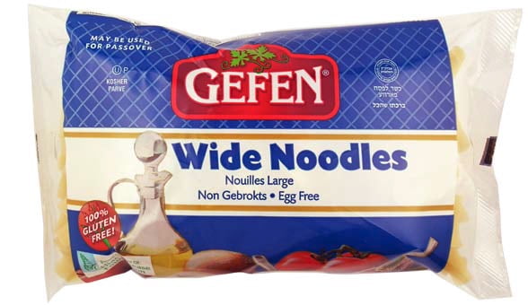 Gefen Kosher For Passover And All Year Round Gluten Free Pasta, Wide Noodles, 9 Ounces
