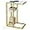 Golden, variant on C Shaped End Table with Charging Station, Side Table for Couch, Small Side End Table for Small Spaces, 28" High Slide Under Sofa Table for Coffee, Tv Tray Table for Living Room, Golden