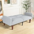 thumbnail image 3 of Modern Sofa, Convertible Memory Foam Sofa Futon for Living Room, Bedroom, Office,Apartment, Gray, 3 of 7