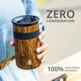 thumbnail image 5 of Elemental Artisan 12 oz Tumbler with Ceramic Lid, Triple Wall Insulated Stainless Steel Travel Coffee Mug Spill Proof, Reusable Coffee Cup, Gift-ready Hot & Cold Thermos - Teakwood, 5 of 7