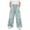 Light Blue, variant on Girls Cargo Parachute Pants Elastic Waist Wide Leg Streetwear Hip Hop Dance Trousers with Pockets Boys Girls Cargo Pants(Yellow,9-10 Years)
