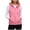 Pink, variant on QSXADF Women's Sleeveless Shacket Solid Zip Up Hooded Jacket with Double Pockets Casual Ladies Outdoor Vests